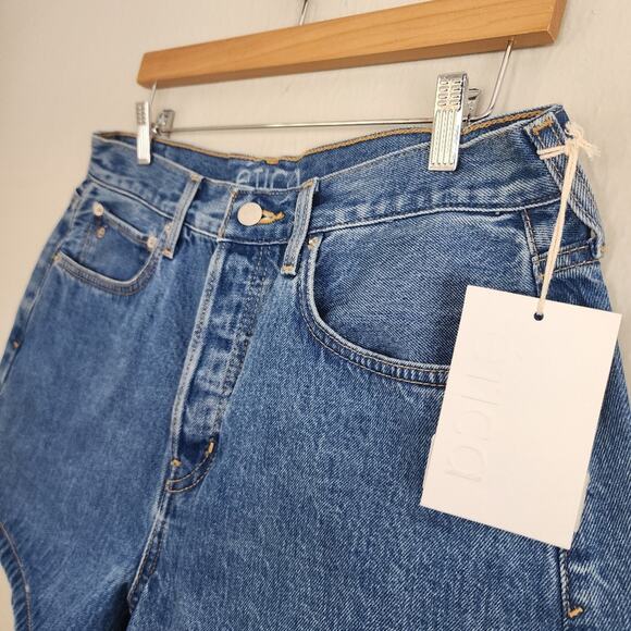 Etica Anthropologie Haven High Waist Relaxed Denim Shorts Blue 30 NWT - Picture 8 of 15